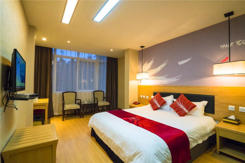 Thank Inn Chain Hotel Sichuan Guangan Wusheng County Hongwu Avenue Eksteriør bilde